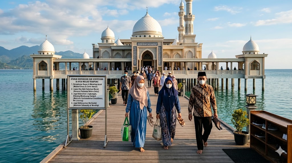 Aturan Berpakaian dan Kebersihan di Area Masjid Terapung